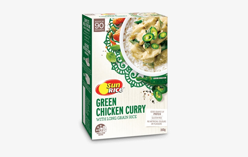 Sunrice Green Chicken Curry With Jasmine Rice - Sunrice, transparent png download