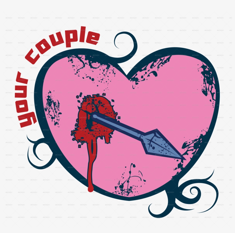 Kaos Preview Couple Love Tshirt F - T Shirt Logo Design For Couple, transparent png download