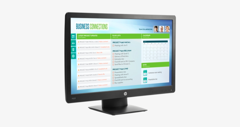 Hp Prodisplay P223 - Hp Prodisplay P223 21.5 Inch Monitor, transparent png download