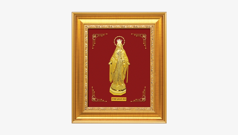 This Idol Of The Virgin Mother Inset In Pure Yellow - Odishabazaar Murugan 24karat Pure Gold Sheet Artwork, transparent png download