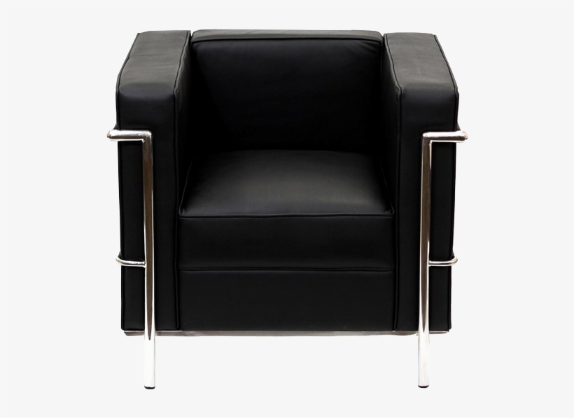 1 Seater Corbusier Hire - Le Corbusier Style Lc2 Petit Armchair In Black Top, transparent png download