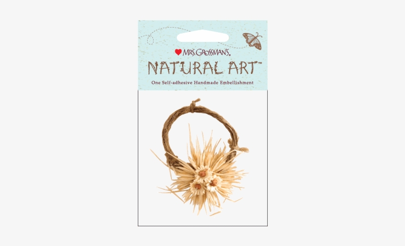 Straw Wreath, Stickers, Mrs - Mrs. Grossman's Natural Art-flowers With Button, transparent png download