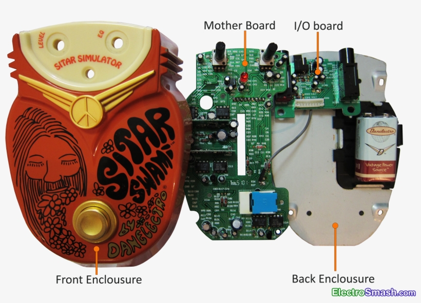 Sitar Swami Exploded View - Danelectro Swami Effect Pedal, transparent png download