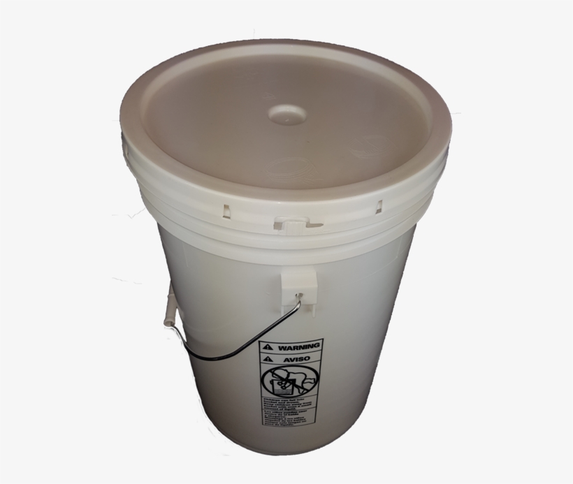 6 Gallon Round Plastic Bucket With Wire Bale Handle - Round Bucket, transparent png download