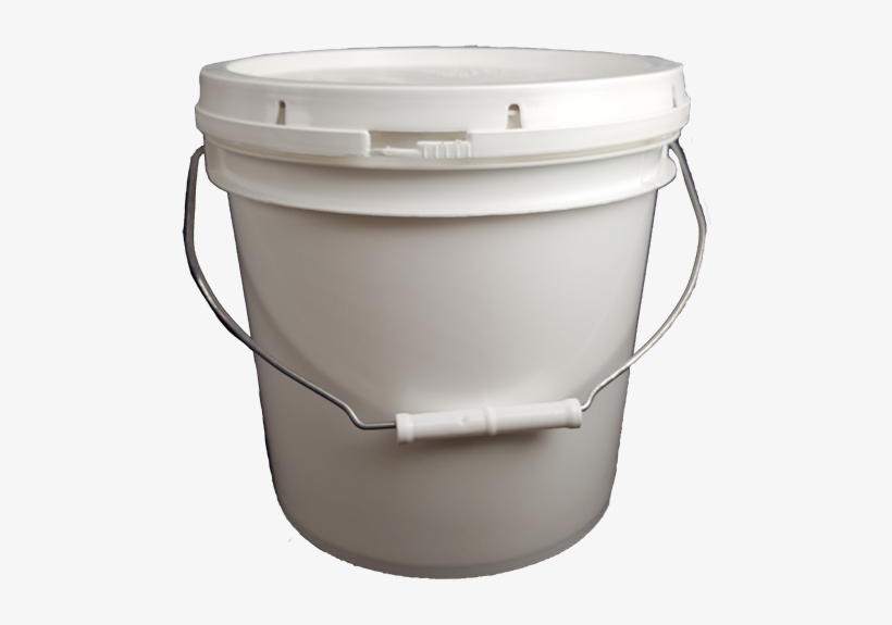 2 Gallon Round Pail W/ Wire Bale & Plastic Roller Grip - Bucket With Lid, transparent png download