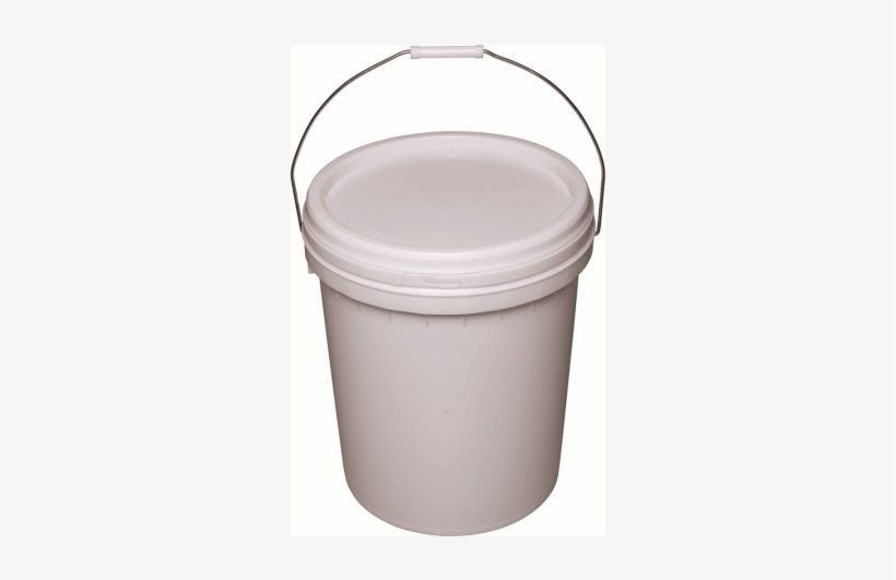 Plastic Pail With Lid - White - 5 Litres, transparent png download