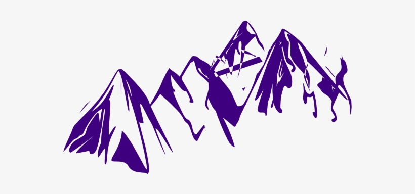 Hill Clipart Purple Mountain - Mountain Clipart Png, transparent png download