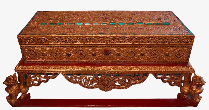 Gilded Carved Storage Box - Drawer, transparent png download