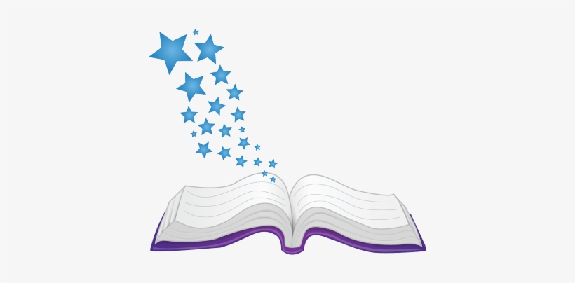 How To Develop Print Awareness Free Quick - Open Book With Stars, transparent png download