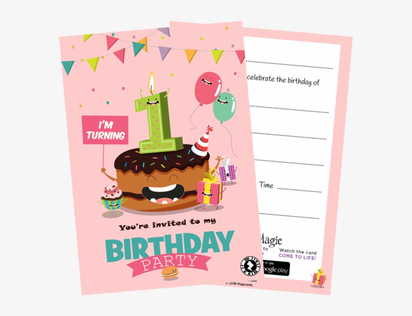 1st Birthday Party - Personalised Happy Birthday Tote Bag, transparent png download