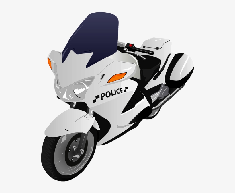 Vehicle Clipart Motorbike - Police Motorcycle Clipart, transparent png download