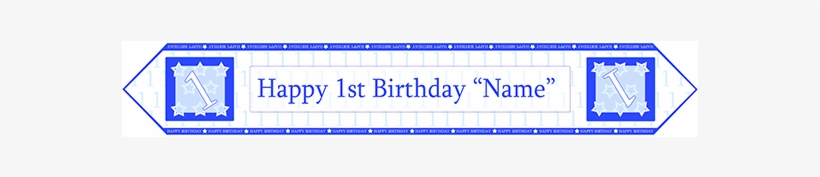 1st Birthday Blue Table Banner Party Supplies - Party, transparent png download