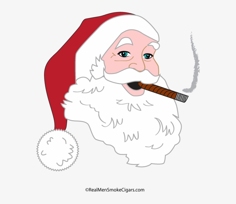 Santa Clipart Smoking - Santa Claus Transparent PNG - 600x650 - Free