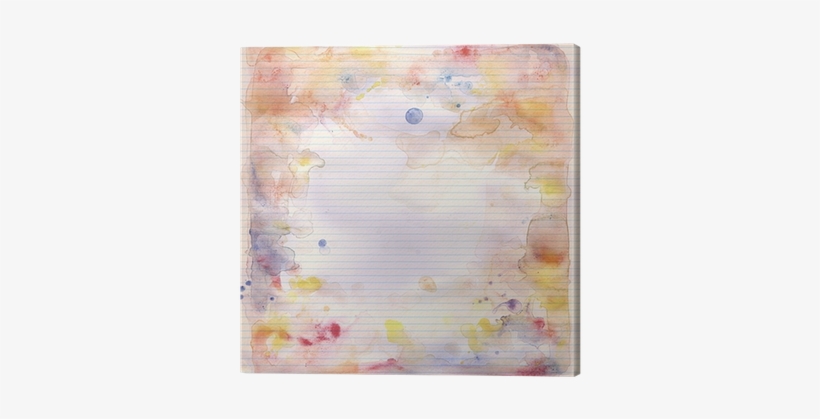 Watercolor On Lined Note Book Paper Background Canvas - Newspaper, transparent png download