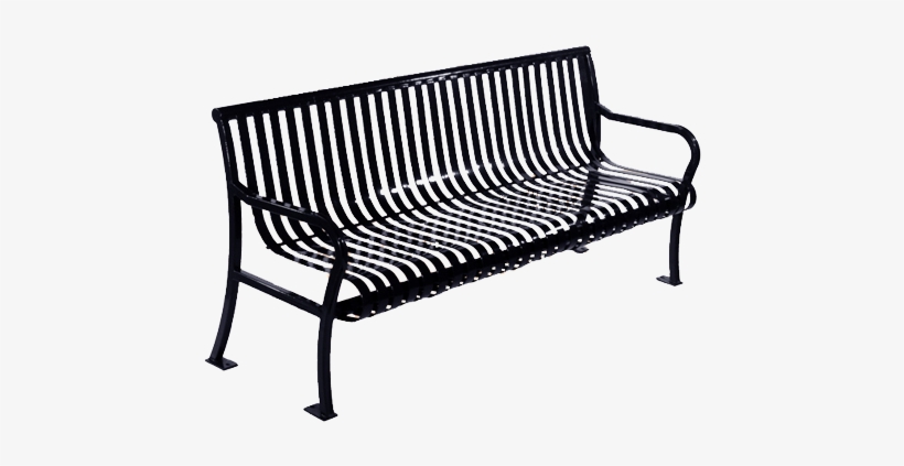 Metal Park Benches - Black Park Bench, transparent png download