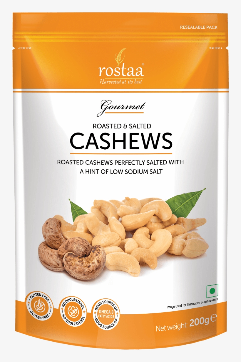 Nuts Clipart Cashew Nut - Rostaa Roasted Salted Cashew, transparent png download