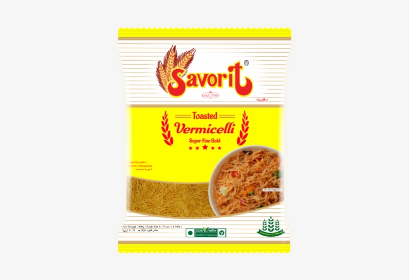 Savorit Toasted Vermicelli Export Pack 900gm - Savorit Vermicelli Macaroni Shell, transparent png download