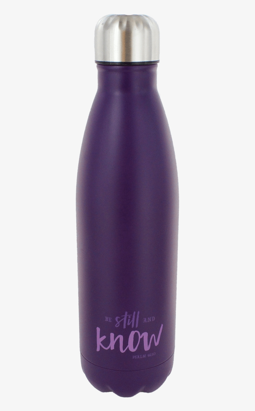 10 'be Still' Purple 17oz Stainless Steel Water Bottle - Water Bottle, transparent png download
