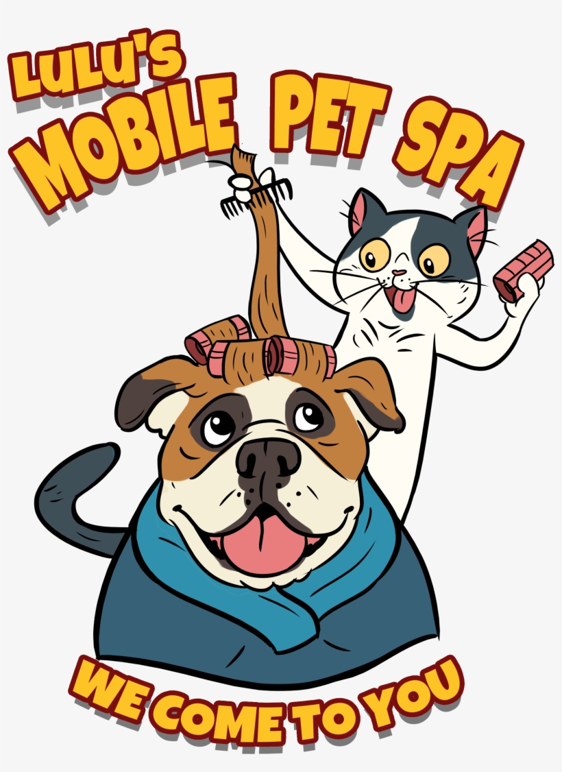 Lulu's Mobile Pet Spa Png Library Library - Cartoon, transparent png download