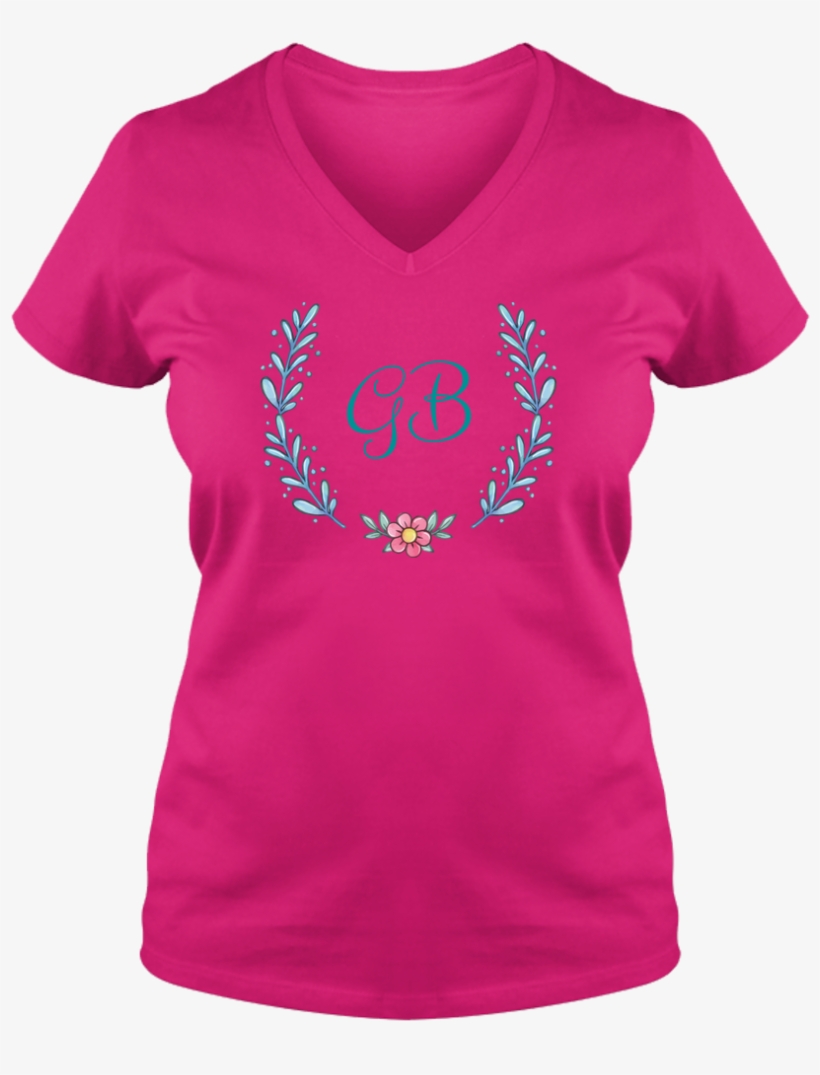 Unique Tee Personalized Wreath Custom Name Initial - Witch Doctor Ladies V-neck, transparent png download