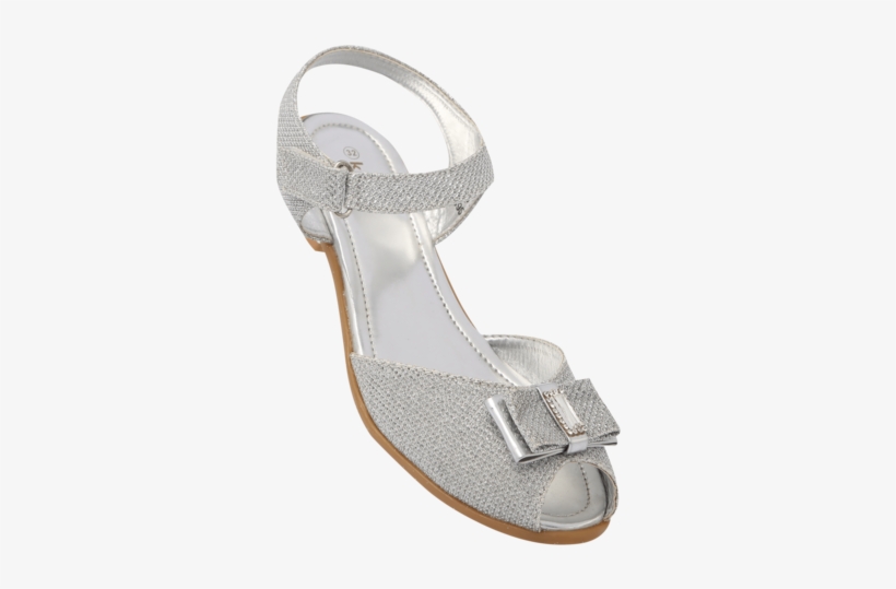 Girls Party Wear Fancy Velcro Closure Heel Sandal - Party Dress, transparent png download