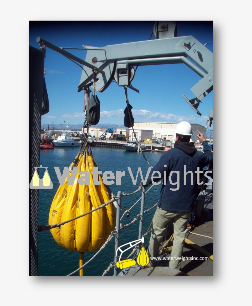 Davit Load Testing Onboard Naval Vessel California, - Inflatable Boat, transparent png download