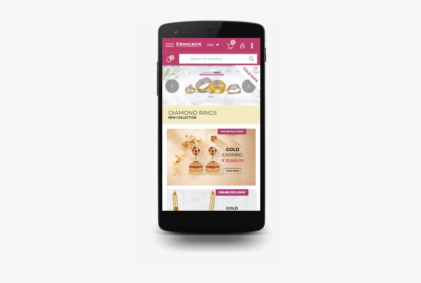 Jos Alukkas Mobile App - Mobile App, transparent png download