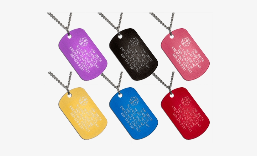 Aluminum Medical Alert Necklace With Small Medical - Medical Alert Necklace, transparent png download