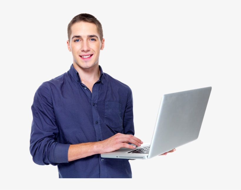 Holding A Laptop Png, transparent png download
