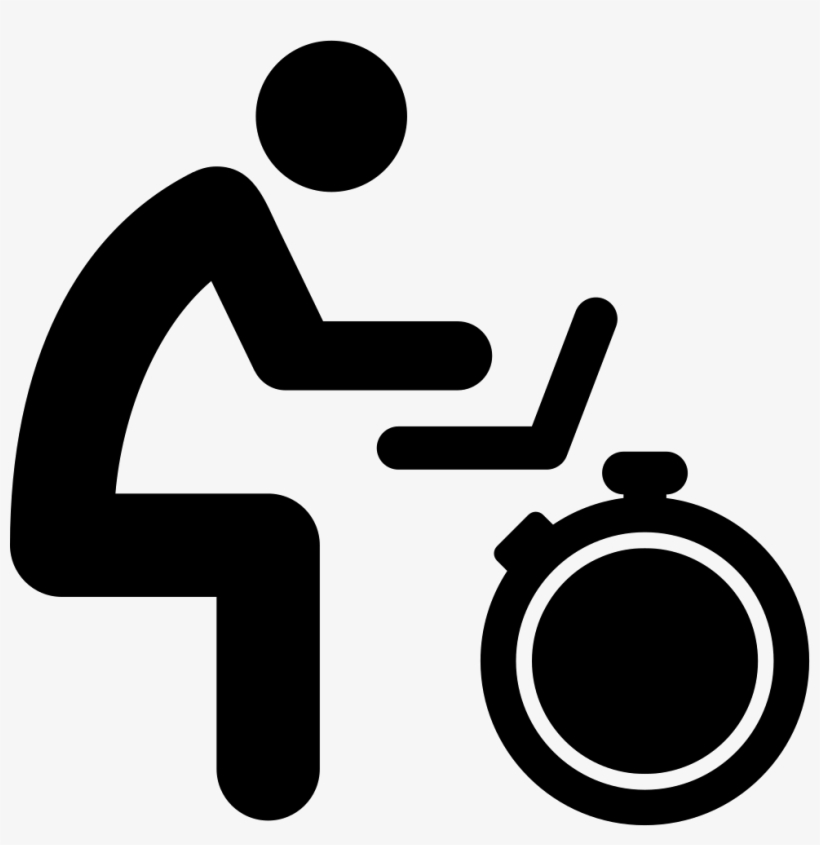 Man Sitting Searching Online Job With A Laptop Comments - Iconos De Trabajo Png, transparent png download
