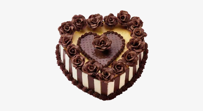 Graphic Freeuse Library Heart With Roses Png Picture - Birthday Heart Cake Png, transparent png download