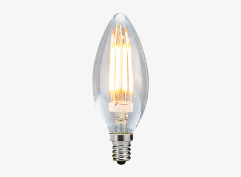 Candelabra Base Filament Led Bulbs - Led Filament, transparent png download