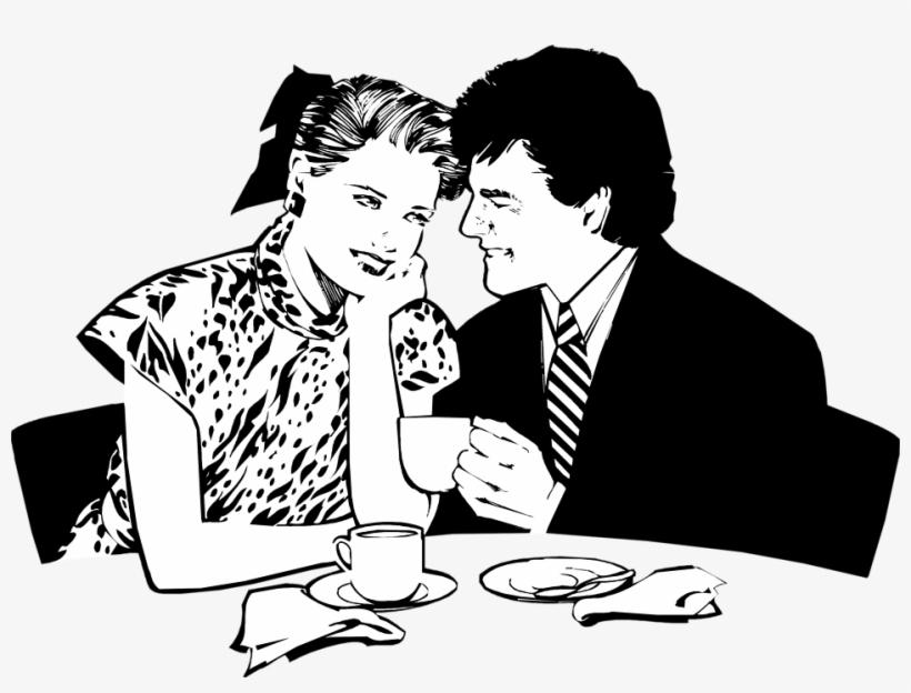 Couple Clip Romantic Dinner - Your A Piece Of Shit Quote, transparent png download