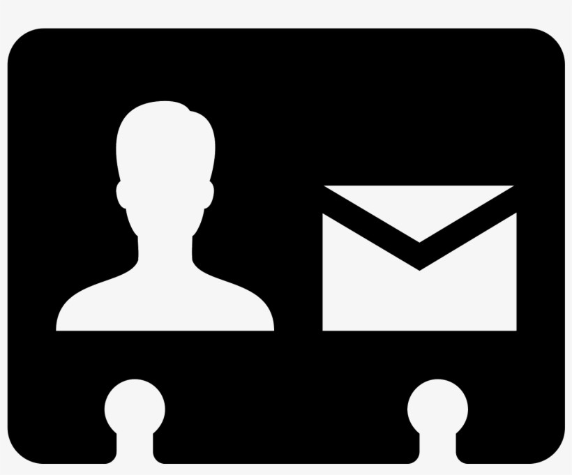 Mail Contact Filled Icon - Email, transparent png download