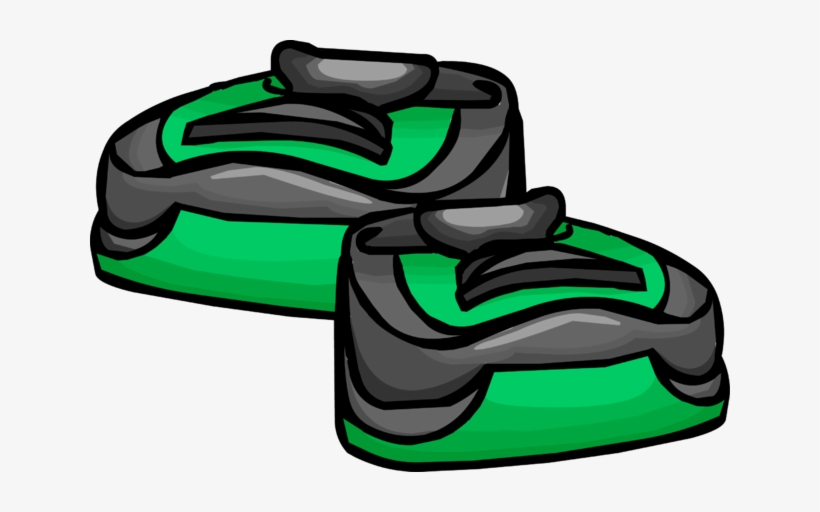Green Running Shoes - Club Penguin Green Shoes, transparent png download