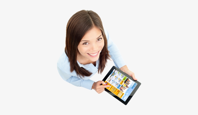 Mentorus Computer Education Is An Iso - Ipad Woman, transparent png download
