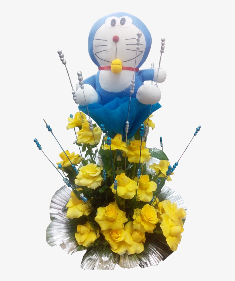 Yellow Rose Basket - Bouquet, transparent png download