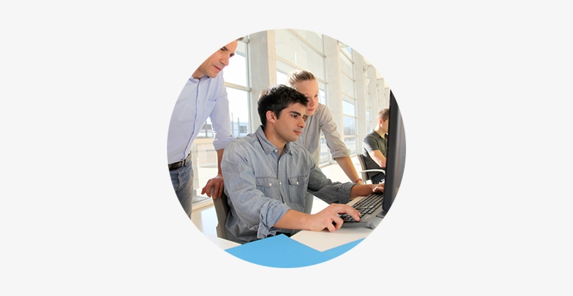 Student Using Computer - Careers In Health Information Technology [book], transparent png download