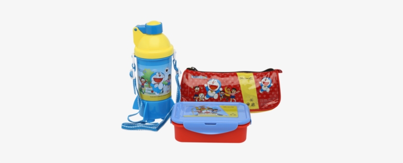 Unisex Doraemon Tiffin Box, Water Bottle And Pencil - Pencil Case, transparent png download