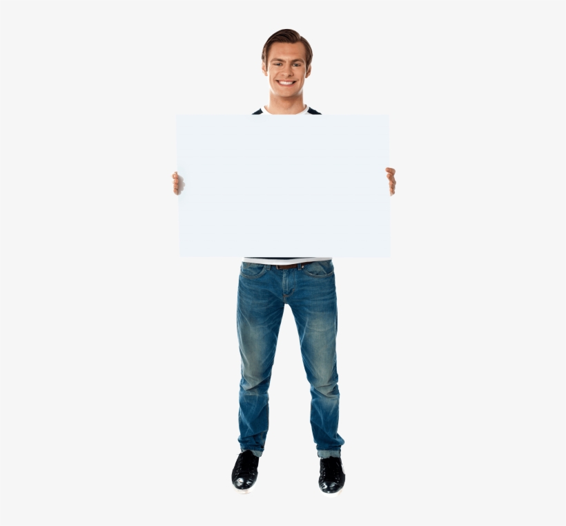 Free Png Men Holding Banner Png Images Transparent - Holding A Banner Png, transparent png download