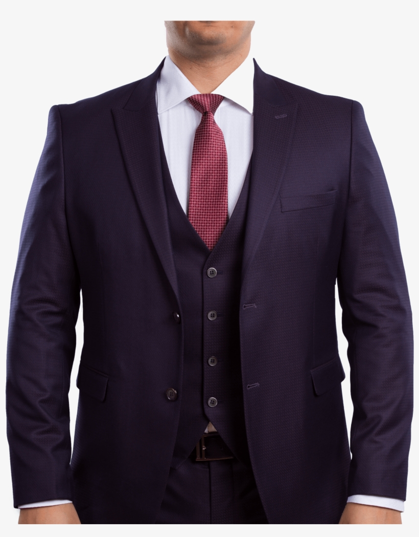 Slim Fit Plum Suit - Suit, transparent png download