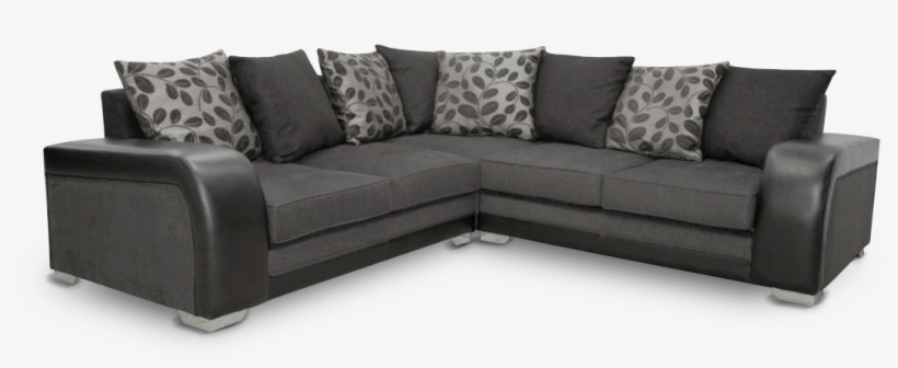 Grey And Black Corner Sofa - Milan Fabric Corner Brown, transparent png download