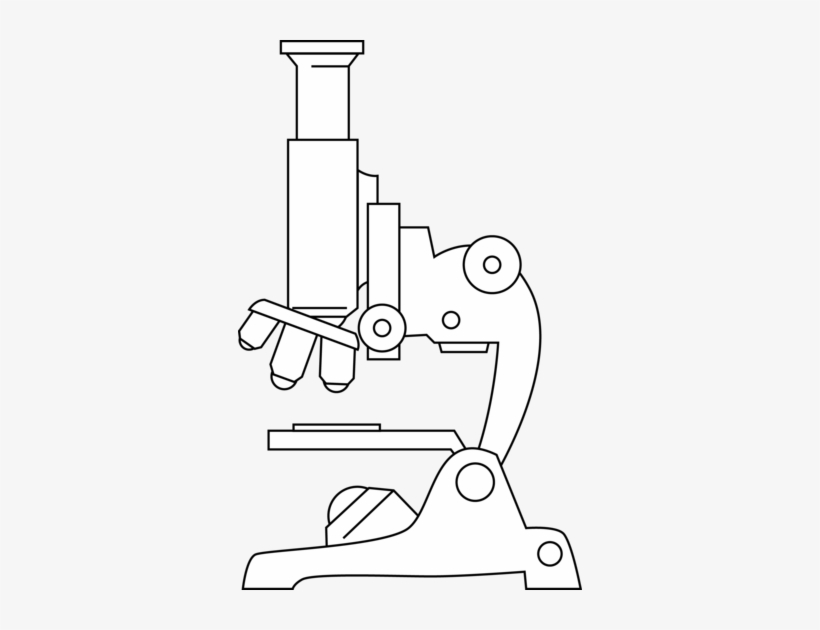 Vector Black And White Download Line Art Free Clip - Microscope Black And White Drawing, transparent png download