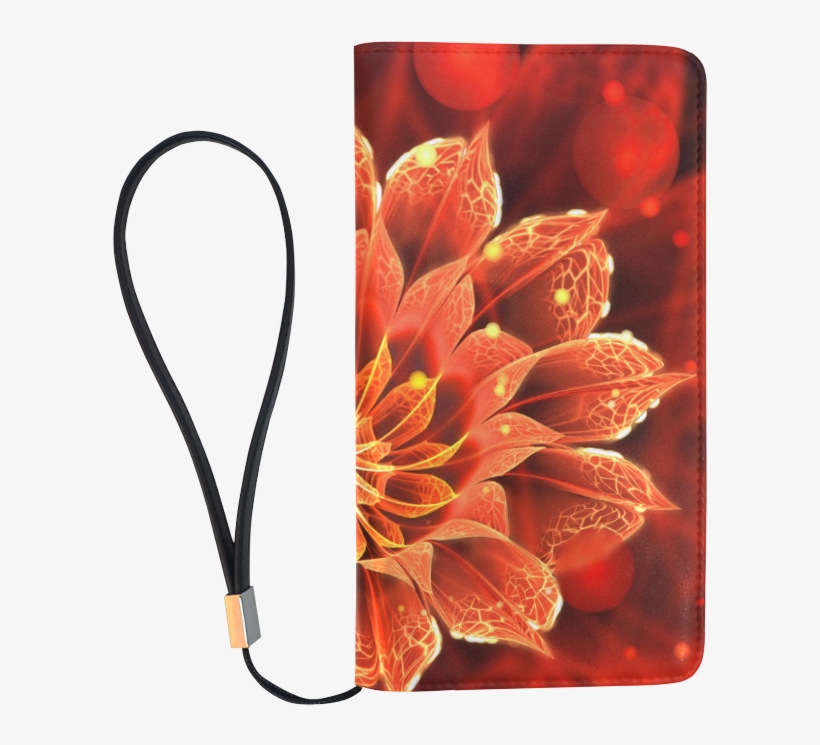 Red Dahlia Fractal Flower With Beautiful Bokeh Men's - Fractal, transparent png download