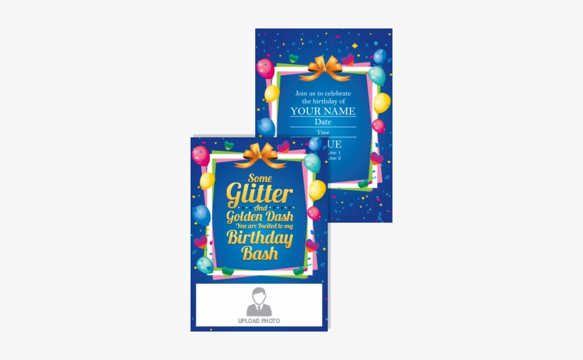 Blue Birthday Invitation Card - Met Your Mother Birthday, transparent png download