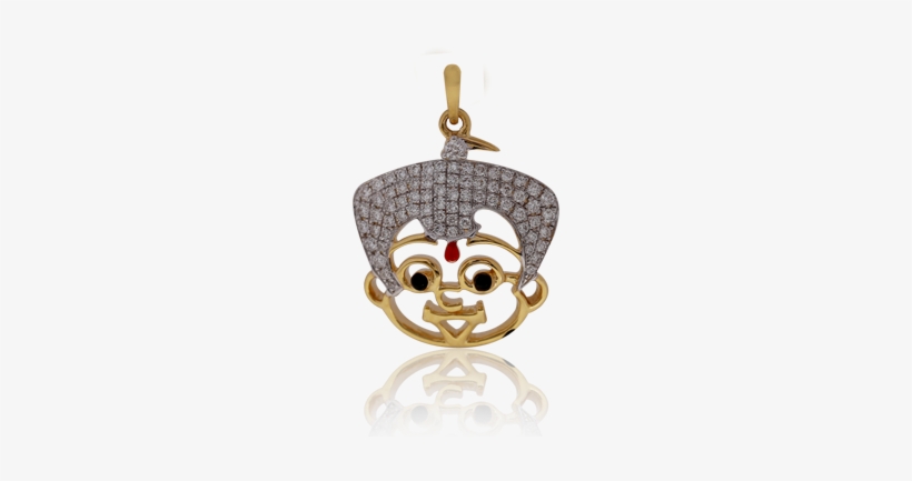 Cute Chota Bheem Gold Pendant - Dithi Studio, transparent png download