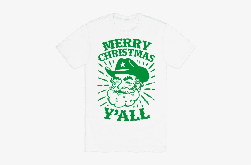 Merry Christmas Y'all Santa Claus Mens T-shirt - Hump Day Shirts, transparent png download