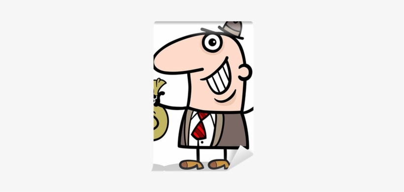 Happy Businessman Cartoon Illustration Wall Mural • - Illustration, transparent png download