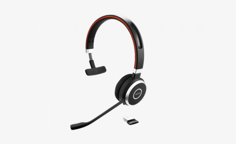Jabra Evolve 65 Uc Mono Bluetooth Headset - Jabra Evolve 65 Ms Mono Bluetooth Headset, transparent png download