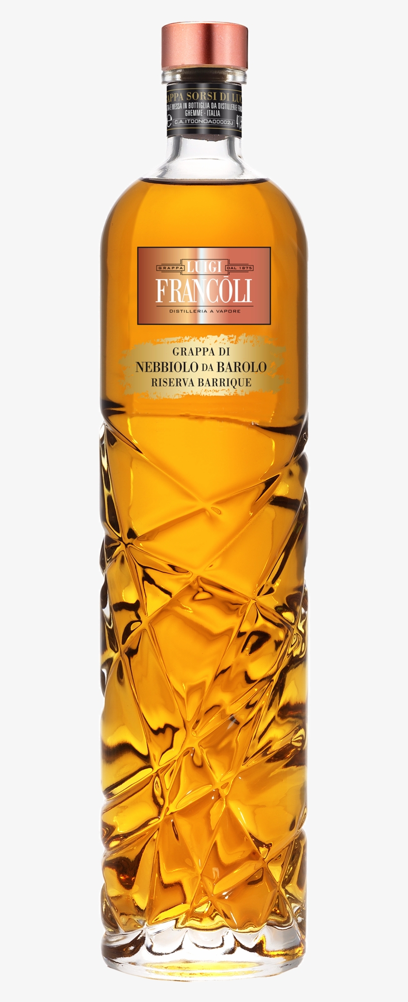 Luigi Francoli Grappa Riserva Nebbiolo Da Barolo Barrique - Grappa Francoli, transparent png download